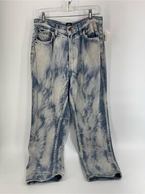 ⚙️ 3For$30 ⚙️ BDG Women’s Blue and Cream Tie-Dye Straight Jeans